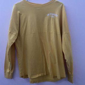 UW Oshkosh Yellow Long Sleeve; XS